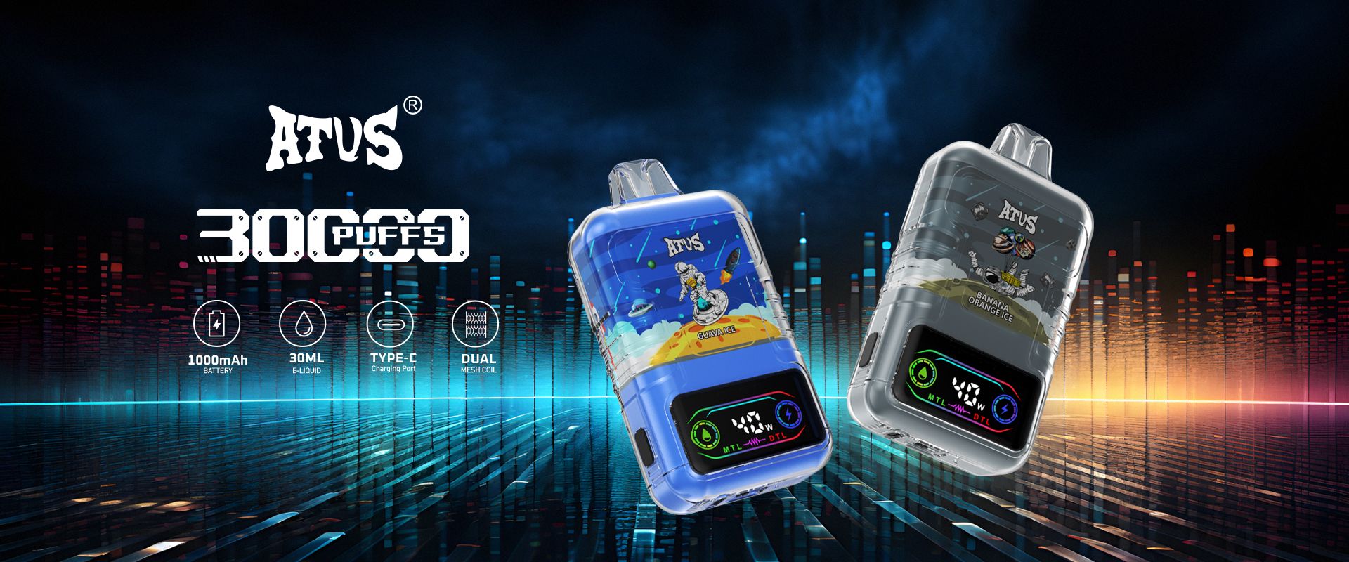 ATVS Vape Malaysia | Vape Pakai Buang Pod Boleh Isi Semula 25000, 30000, 40000, 45000 Puff dengan harga terbaik