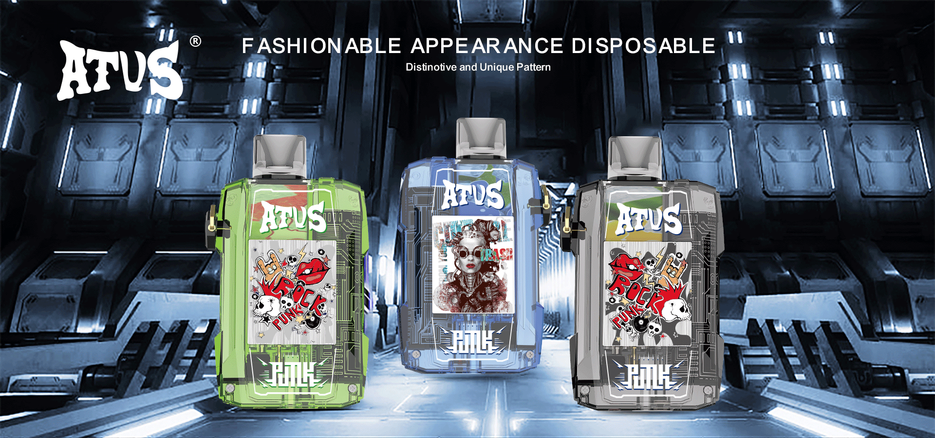 DE012 7000 Puffs E-rokok pakai buang dengan kartrij boleh cas semula dan aliran udara boleh laras ATVS Vape
