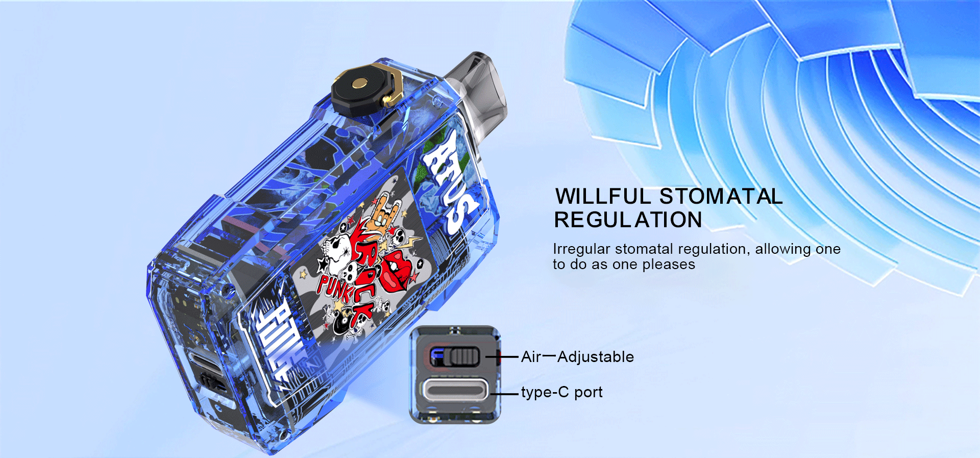 DE012 7000 Puffs E-rokok pakai buang dengan kartrij boleh cas semula dan aliran udara boleh laras ATVS Vape