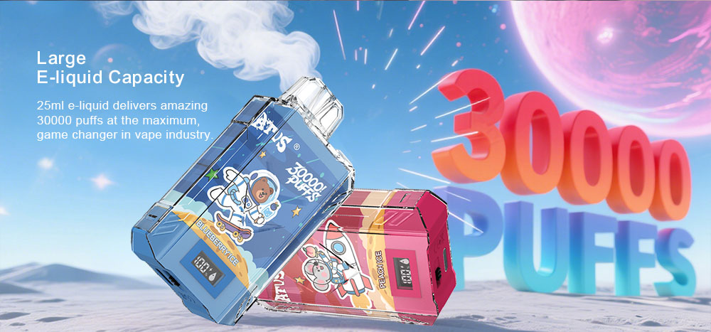 DE017 30000 Puffs Disposable Vape pakai buang aliran udara boleh laras ATVS Vape