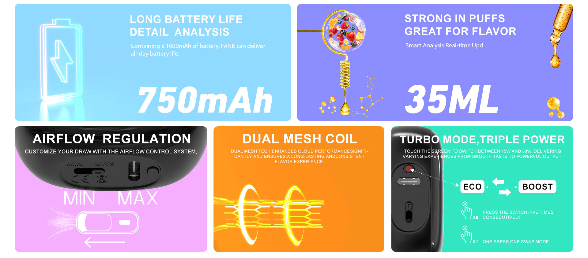 DE027 45000 Puffs 28ml Vape pakai buang dengan Skrin Sentuh Boleh Dicas semula dan Aliran Udara Boleh Laras ATVS Vape